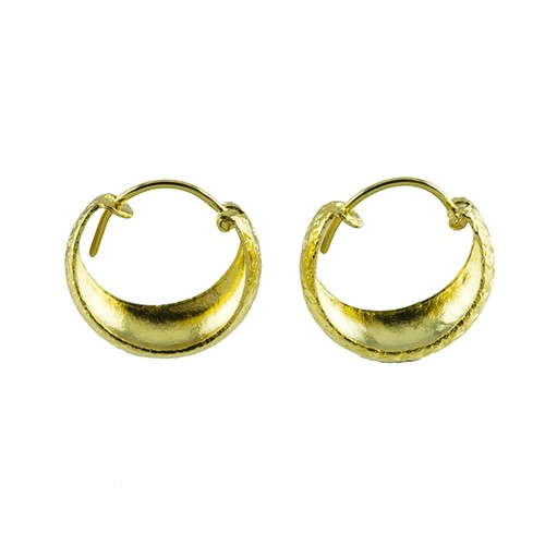 10 PAIRS EARINGS GOLD PLATED SHINNY LOOP GLITTER ORIENTAL SPARKLE THAI STYLE AAA - Picture 4 of 5