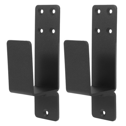 2 Pcs Door Bolt Bracket Sliding Hardware Barn U Brackets Heavy Duty Metal
