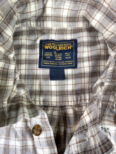 Woolrich camicia abbottonata uomo 2XL marrone a quadri manica lunga outdoor - Foto 4 di 8