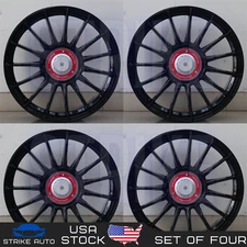 New Set of 4 Rims Wheels 4pcs 19 inch 19" 5x112 8.5J +45 Black JDM Style