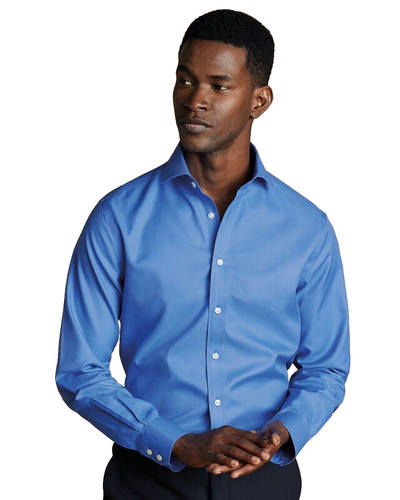 CHARLES TYRWHITT * BRAND NEW * 16"/33" BLUE CLASSIC FIT MEN'S SHIRT RRP £69.95 - Picture 2 of 11