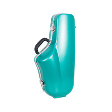 Crossrock Alto Saxophone Case  ABS Molded Hardshell-Detachable Strap-Mint Blue