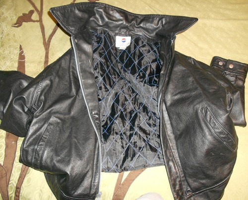 Pepsi Cola Leather Jacket *NOTHING ELSE IS A PEPSI* Full-Zip, Mens Size: XL - Picture 5 of 12