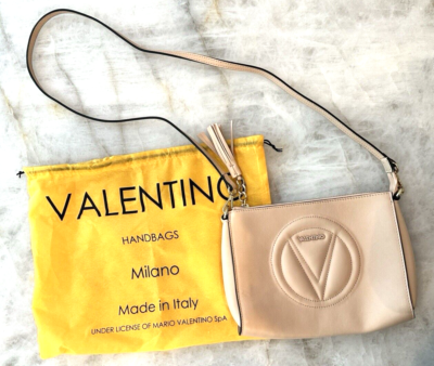 Valentino by Mario Valentino Spa Kiki Peach Leather Purse Bag Made