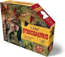 I AM Stegosaurus Puzzle   100 Piece Shaped Dino Challenge