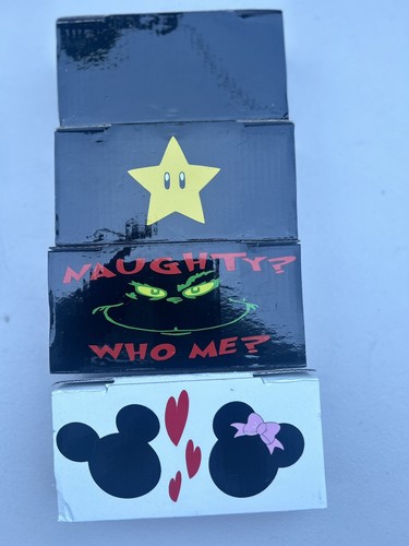 Grinch Mickey Minnie Super Mario Visible 4 sets Of 3 Shot Glass New 12 Glasses - Picture 6 of 6