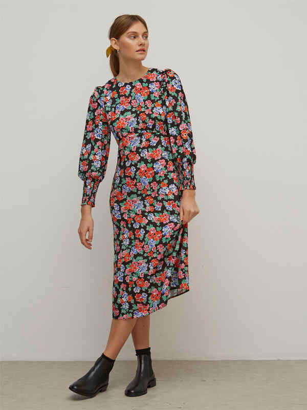 Nobody's Child Lenzing™ Ecovero™ Bright Floral Ariana Midi Dress