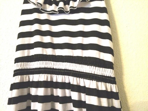 Comfy Girl's PINKY Size XL (16) Knit Hi-Low Polyester Blend Black White - Picture 4 of 10