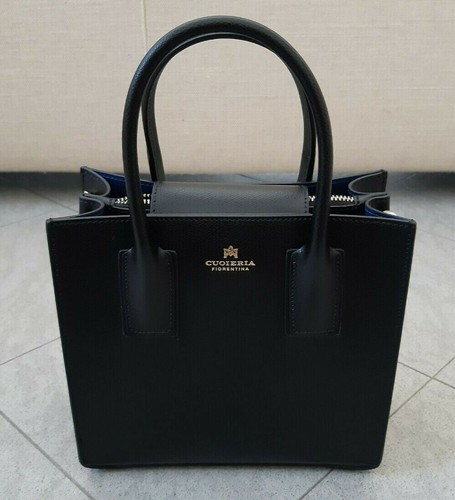 Borsa a mano nera cuoieria fiorentina nuova (Tracolla inclusa) | eBay