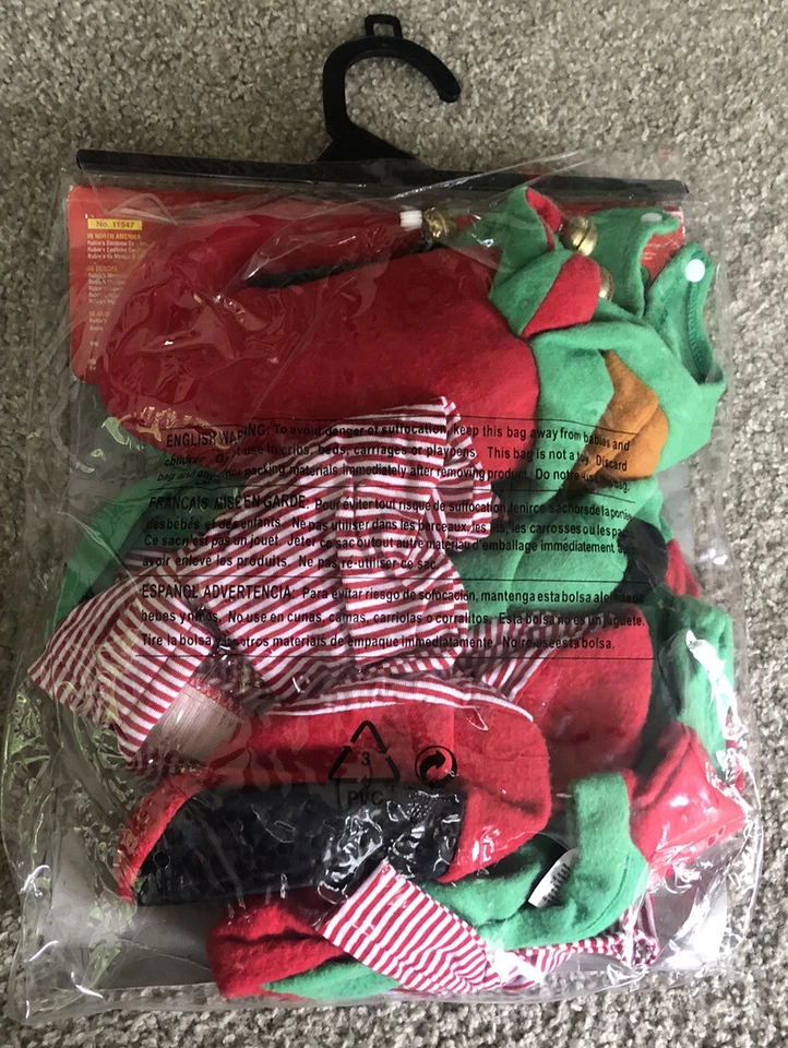 Disfraz de pequeño elfo 2-4 niños pequeños Navidad ayudante de Santa lil' elf Foto 4 de 4