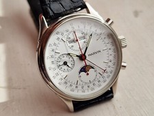 MARVIN vintage watch Moonphase 24h Triple date Chronograph ETA 7751  from 90' s