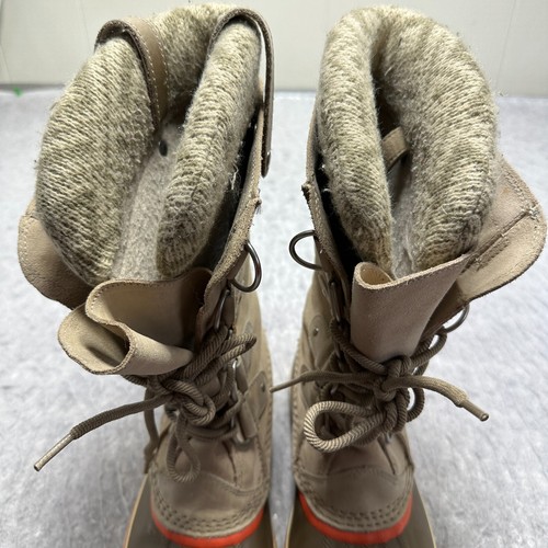 Sorel Joan of Arctic hohe Strick-Winterstiefel beige wasserdicht Damengröße US 8 - Bild 6 von 16