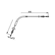 Bosch 1 987 482 543 Seilzug Feststellbremse Vorne für Ford