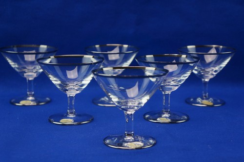Rosenthal Platinum Band (6) Liquor Cocktail Glasses, 2 5/8" - Picture 4 of 7