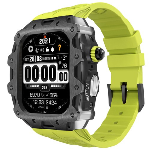 Cassa in lega di zinco cinturino silicone per Apple Watch serie 10 46mm cinturino cover metallo - Foto 27 di 28