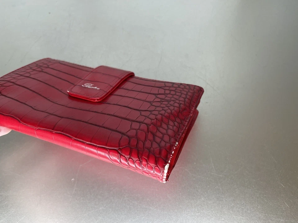 Carteira Snap BUXTON VERMELHA Couro Sintético Vermelha Pele de Cobra - Imagem 2 de 4