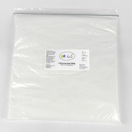 (18,98/kg) Calciumcitrat Calcium Citrat Salz der Zitronensäure konv. 500 g