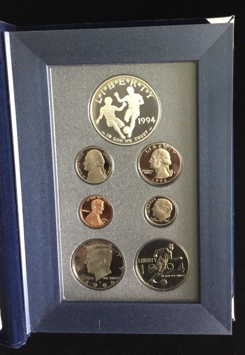 94年　アメリカワールドカップ銀貨セット US MINT WORLD CUP USA 1994 COMMEMORATIVE COINS PRESTIGE SET