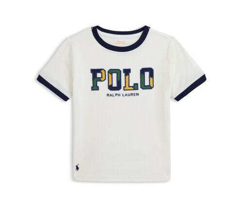 Polo Ralph Lauren Boys Corduroy-Logo Cotton Jersey Tee White Little Kid New - Picture 3 of 4