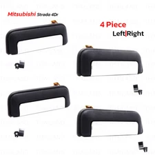 Fits Mitsubishi L200 Strada K64 '96 - '05 Set 4Door Outer Handle Hand Chrome