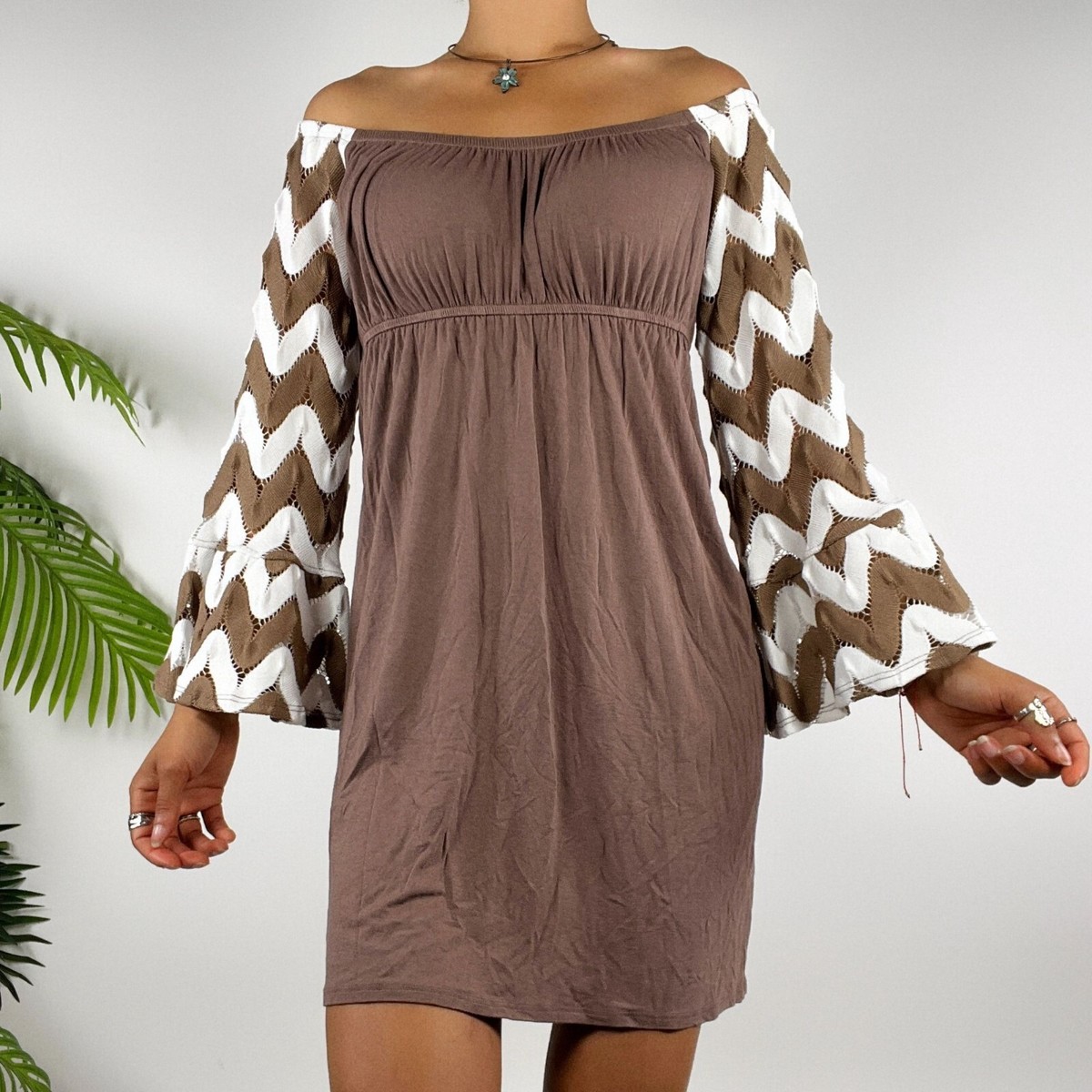 Vintage Brown Boho Cottagecore Fairy Grunge Crochet Bell Sleeve Mini Dress / XS | eBay Vintage Brown Boho Cottagecore Fairy Grunge Crochet Bell Sleeve Mini Dress / XS | eBay