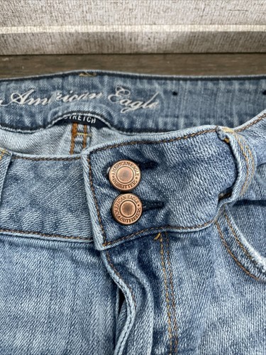 American Eagle Stretch Artist Jeans Size 10 Regular 32” Long - Picture 3 of 9