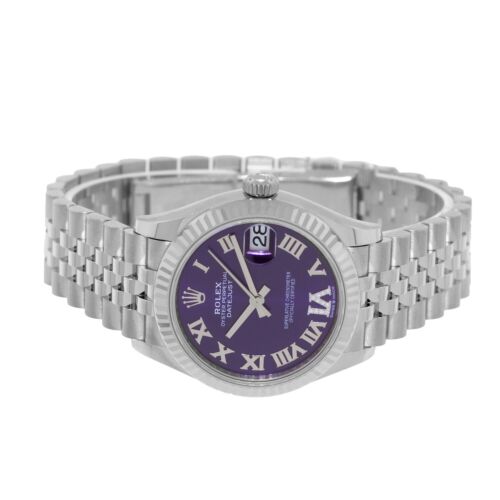 Rolex Datejust 31mm White Gold and Steel Purple Roman Diamond Dial 278274 - Picture 6 of 9