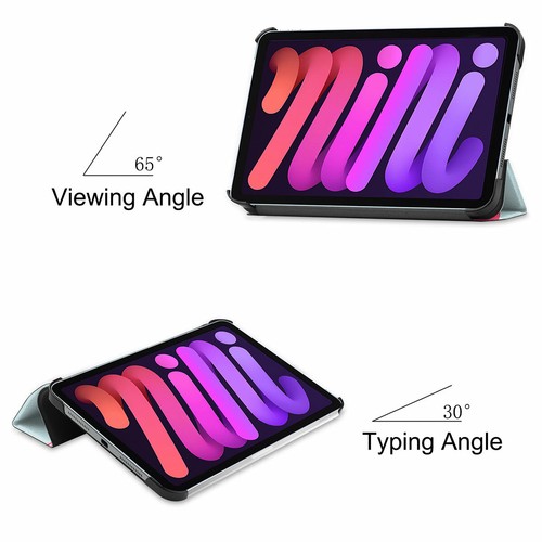 Folio Smart Cover Tri-Fold Leather Stand Case Cover For Apple iPad mini 6 A17Pro - Picture 144 of 148
