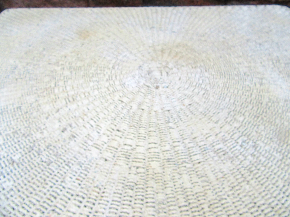 RARO Antiguo Victoriano Blanco Shabby Chic Mimbre Acento Salón Mesa Soporte Foto 4 de 4