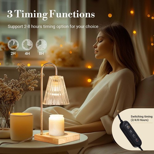 Candle Warmer Lamp with Timer Dimmer Mothers Day Birthday Gifts for Mom Women... - Picture 7 of 8