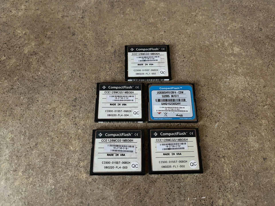 CISCO 16-2736-01 16273601 NETWORKING COMPACT FLASH MEMORY CARD 128MB I8-5(12) - Image 2 of 3