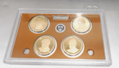 2015 S Presidential Mint Proof Set of 4 - Gold Finish Coins Estate Sale - Picture 3 of 4