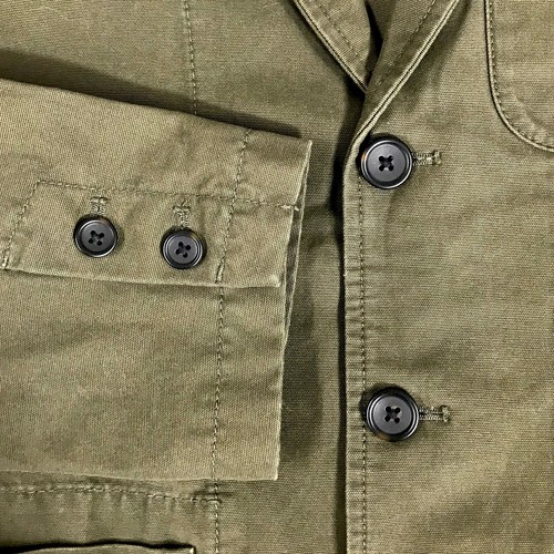 Banana Republic Slim Fit Canvas Jacket Olive Army Green Blazer Coat Size 38S NWT - Picture 5 of 10
