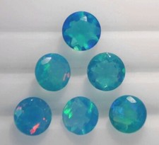 PARAIBA OPAL 5.00 MM ROUND CUT NEON BLUE COLOR SOLD PER STONE F-275