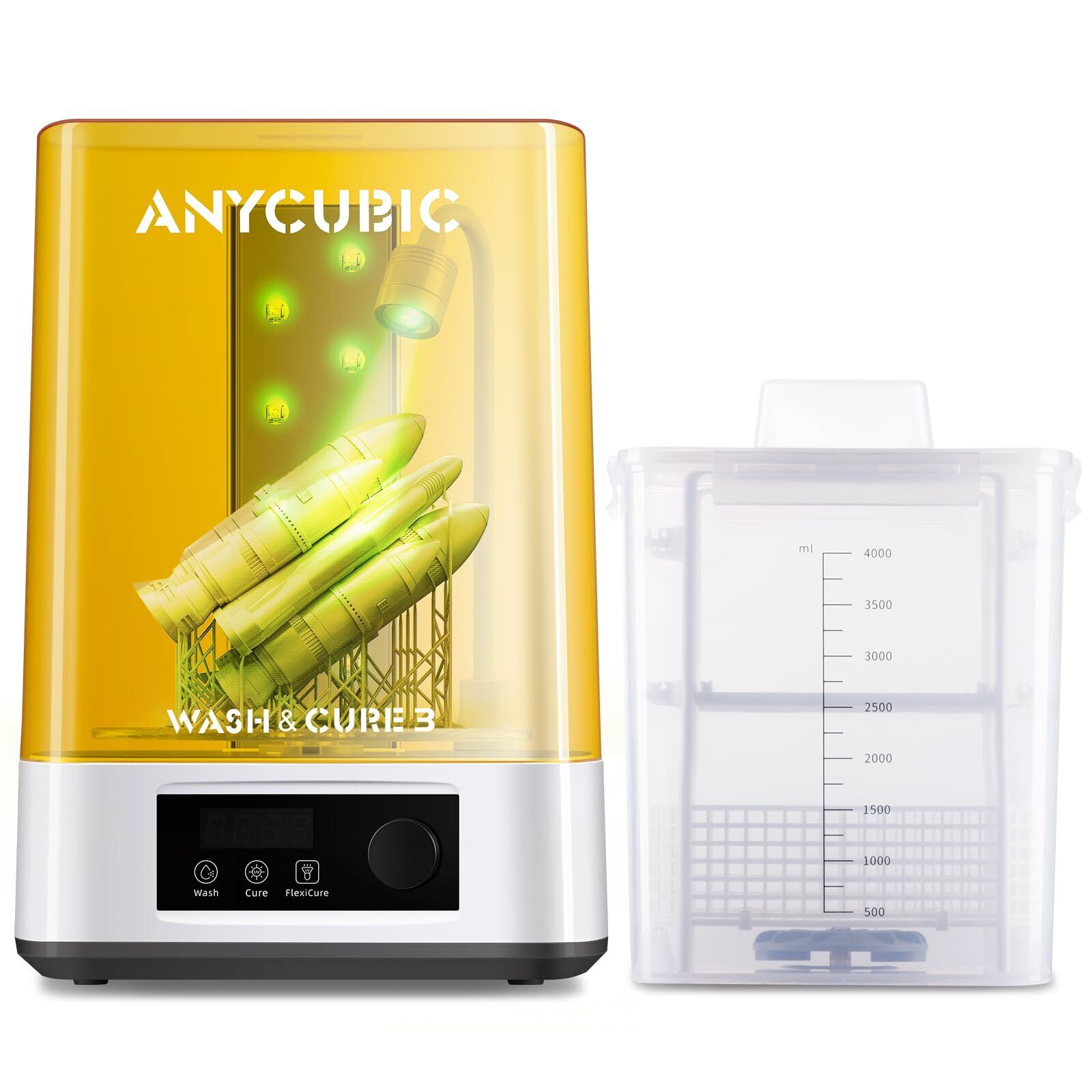 ANYCUBIC Wash & Cure 3.0 Station Largest 2 in 1 Wash Machine for LCD 3D  Printer