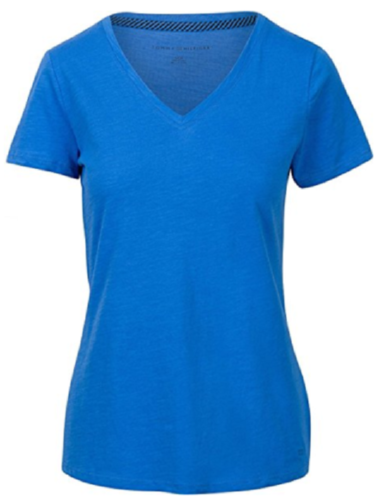 Tommy Hilfiger Women's Short Sleeve V-Neck Tee - Size: Small - C-9 - Picture 1 of 1