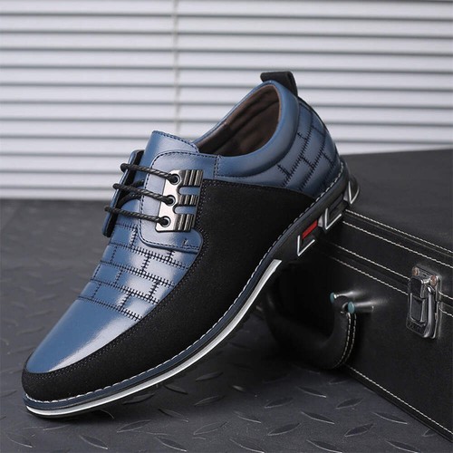 Scarpe da uomo in pelle scarpe stringate inglesi e mocassini monopasso punta in pelle L - Foto 22 di 32