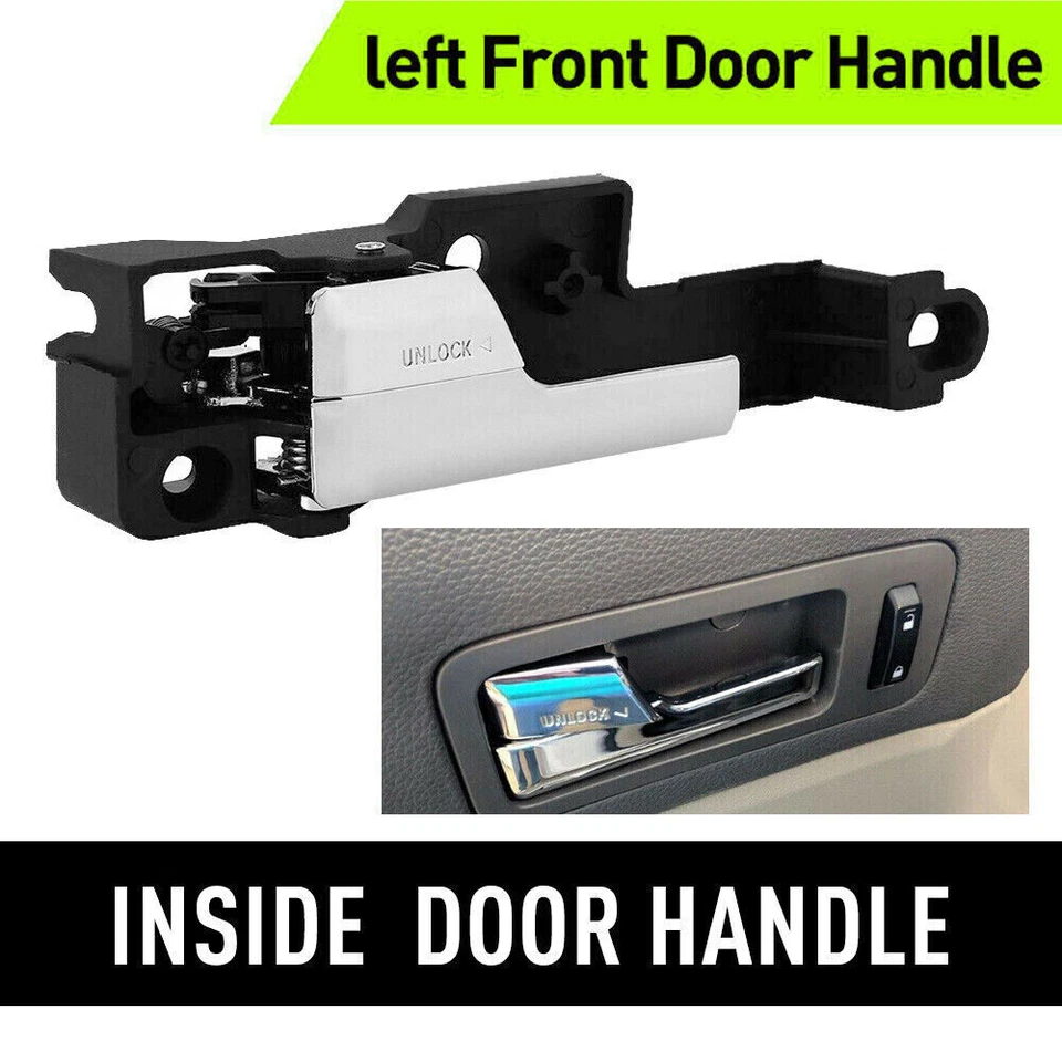Interior Door Handle Front Left Driver Side Chrome Fit for 2006-2012 Ford Fusion Foto 4 de 4