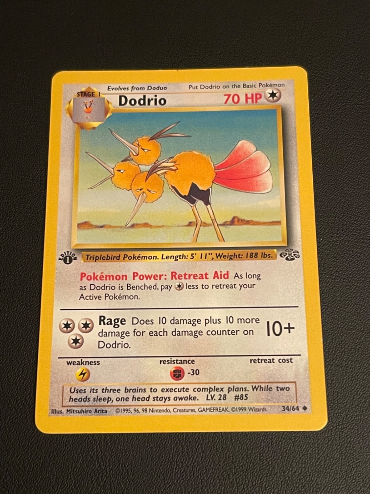 POKEMON TCG DODRIO 1ST EDITION 34/64 JUNGLE NM!!