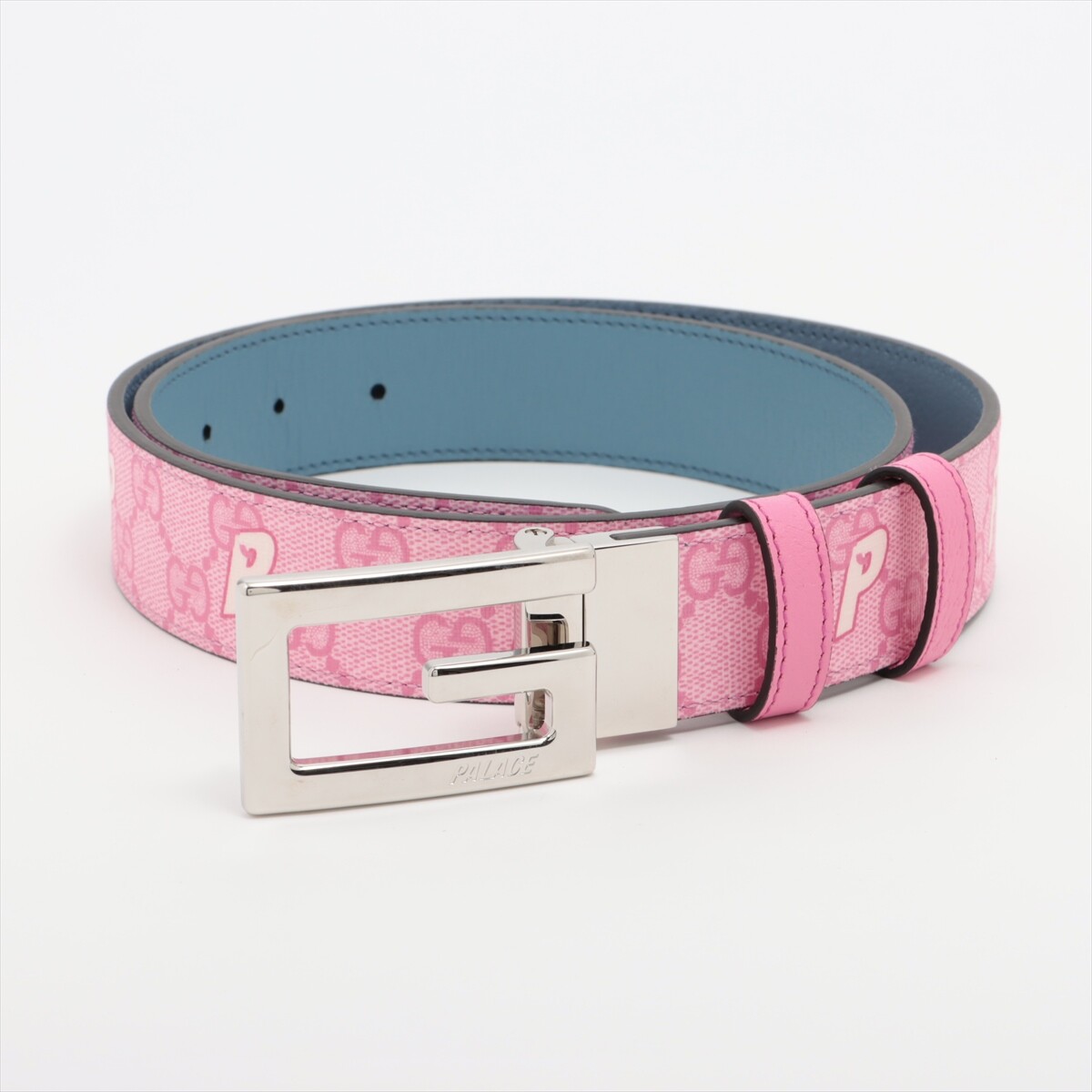 Palace x Gucci GG Supreme Belt 90/36 GP×PVC Pink 723154 | eBay