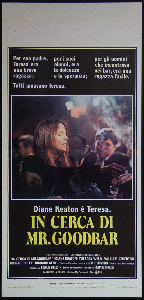 Locandina originale film In cerca di Mr. Goodbar (1978) - Regia di Richard Brooks