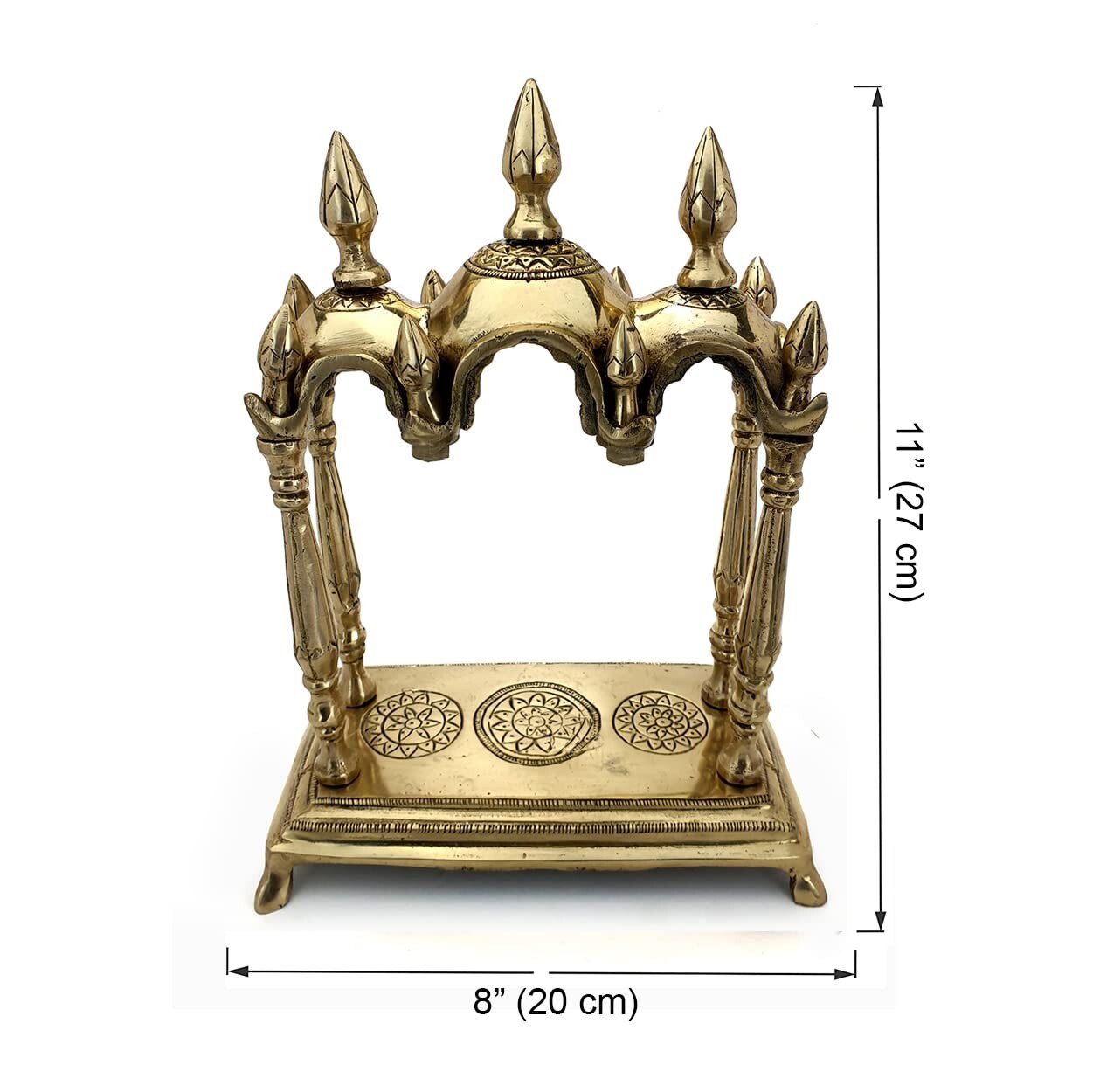 3 a Cupola Ottone Fatto Mano Soprammobile Stanghetta,27.9cm Stanghetta per - Picture 13 of 16