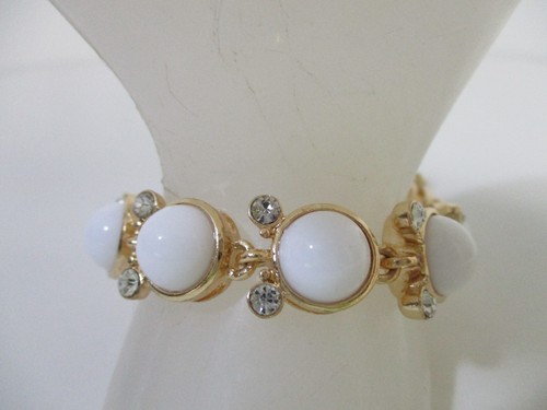Pulsera Lee By Lee Angel Capujón Cabujón Eslabón Nuevo en Paquete $38 Blanco - Imagen 4 de 5