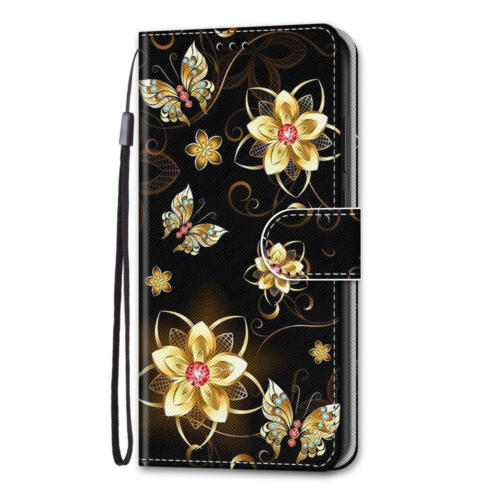 For Various Phone Luxury Butterfly Magnetic Card Wallet Case Flip Stand Cover - Picture 7 of 11