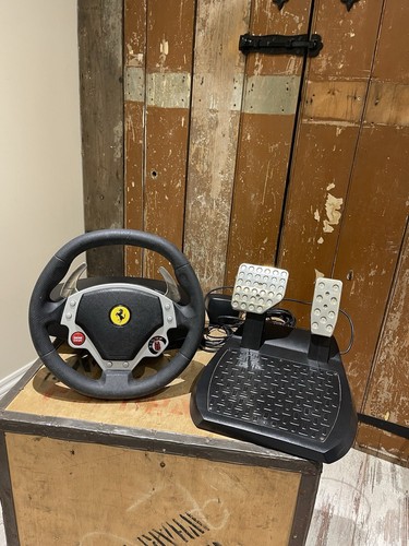 Ferrari F430 force Thrustmaster Black Steering Wheel & PC Pedals Gaming