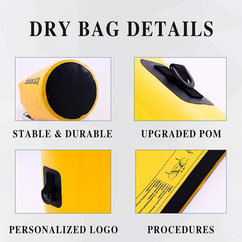 IDRYBAG Dry Bag Waterproof Floating, PVC Waterproof Bag Roll Top, 2L