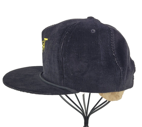 80's Vintage New 21 Jump Street TV Show Black Corduroy Hat Cap Estate Find - Picture 2 of 7