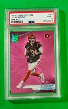 2024 Donruss Elite FOTL Pink Prizm Joe Burrow #9/13 JERSEY # Bengals PSA MINT 9