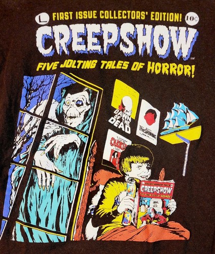 Grafik Spooky Classic Horrorfilme CreepShow T-Shirt schwarz Grafik Tee Small