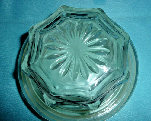 Vintage Glass 8-Point Top / Lid (originally for square jar) Inner Rim 3-3/8" - Picture 2 of 6